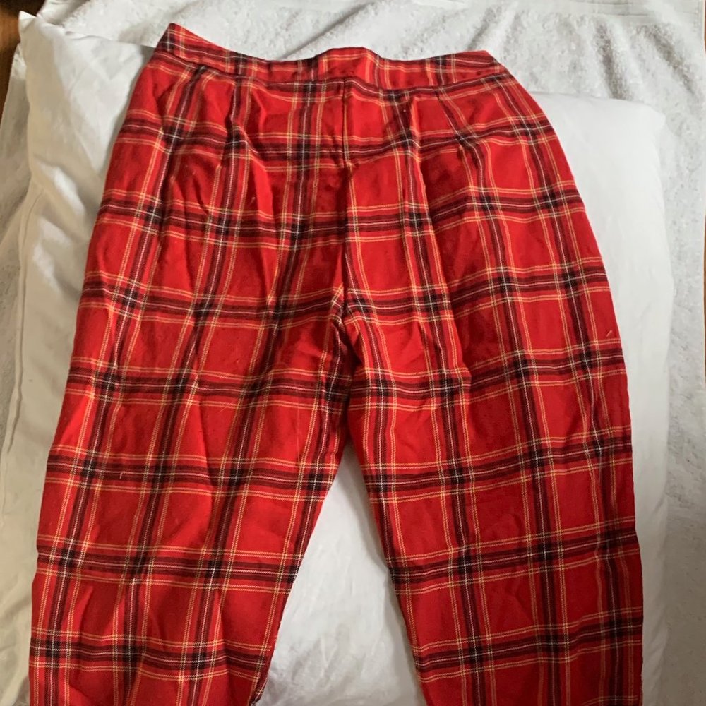 Red Plaid Pants